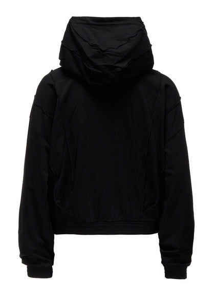 FRENCH TERRY PANEL SHORT HOODIE