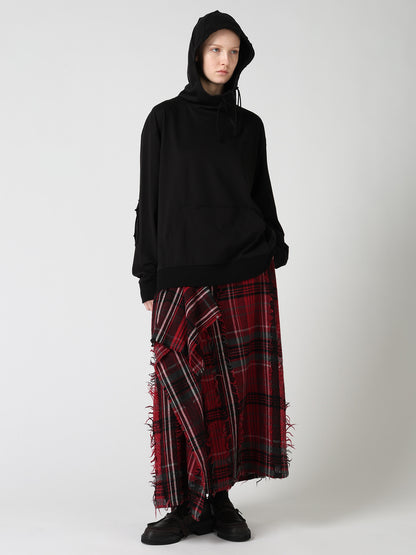 FRENCH TERRY PANEL BIG HOODIE