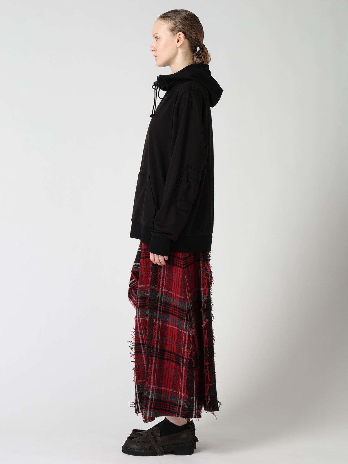 FRENCH TERRY PANEL BIG HOODIE