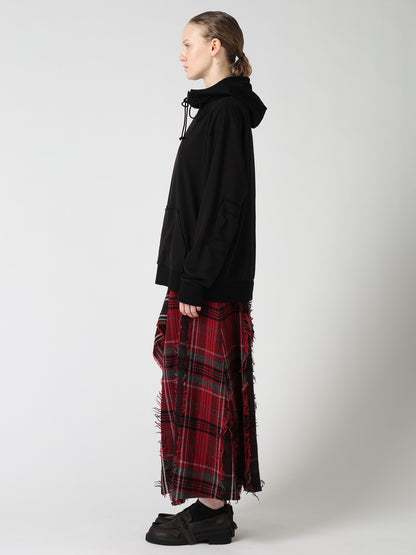 FRENCH TERRY PANEL BIG HOODIE