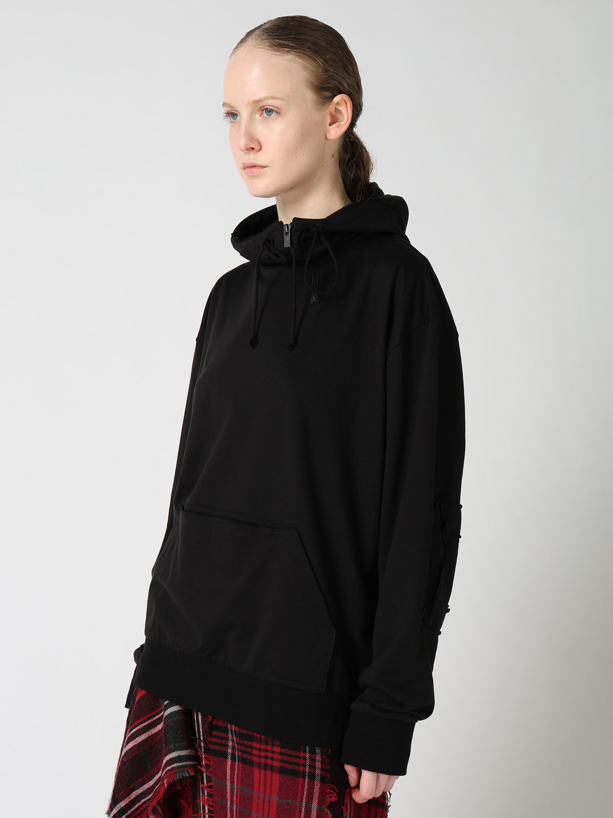 FRENCH TERRY PANEL BIG HOODIE