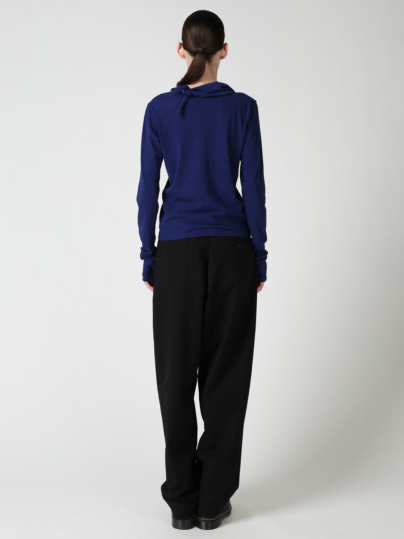 HARD TWISTED JERSEY COLLAR SCARF T-SHIRT