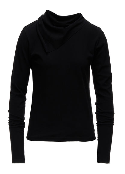 HARD TWISTED JERSEY COLLAR SCARF T-SHIRT