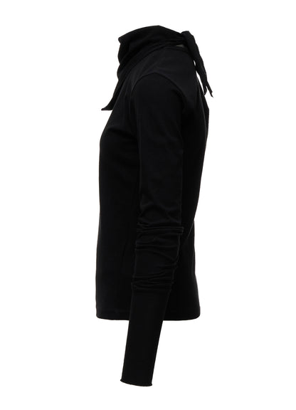 HARD TWISTED JERSEY COLLAR SCARF T-SHIRT