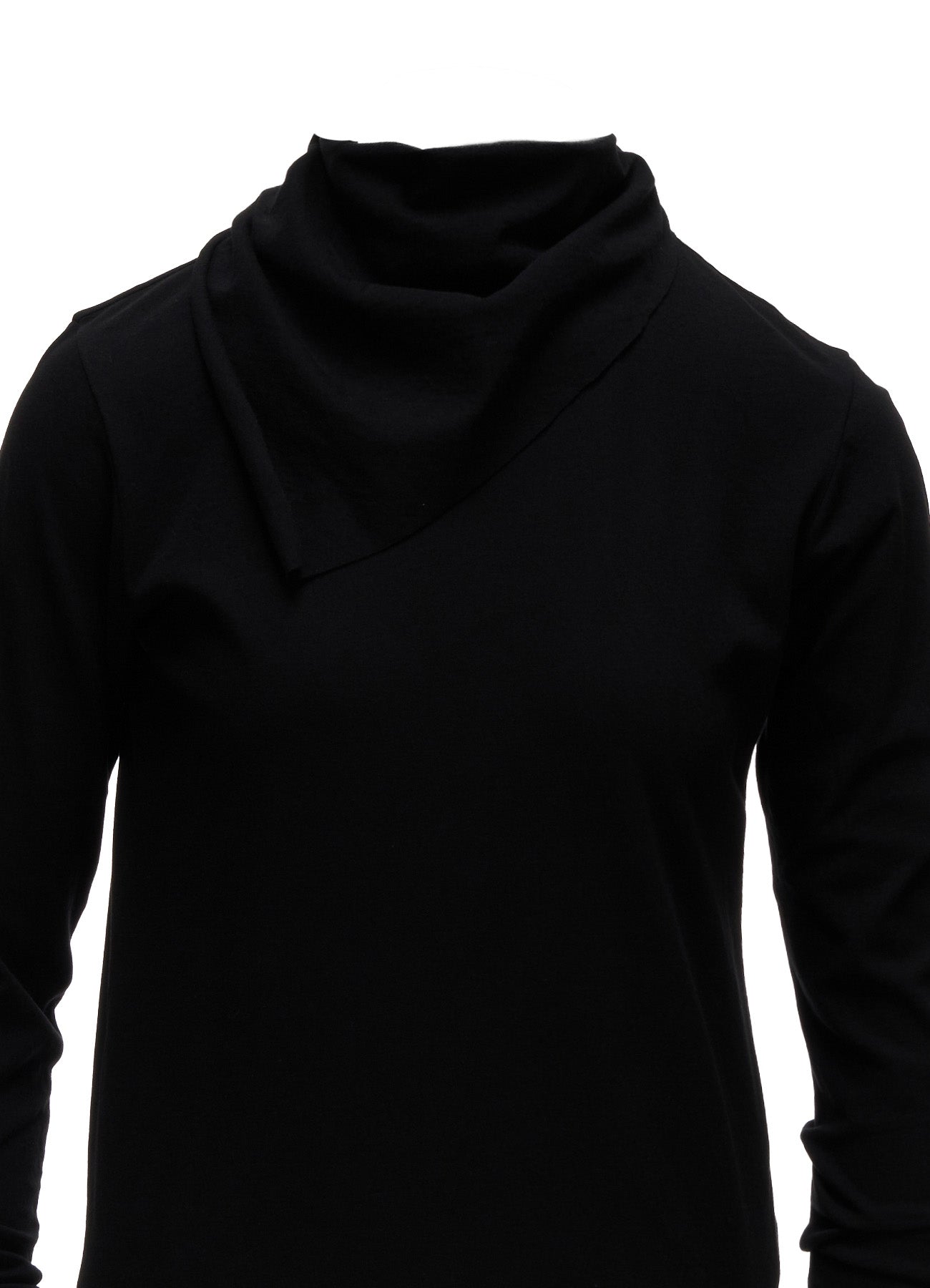 HARD TWISTED JERSEY COLLAR SCARF T-SHIRT