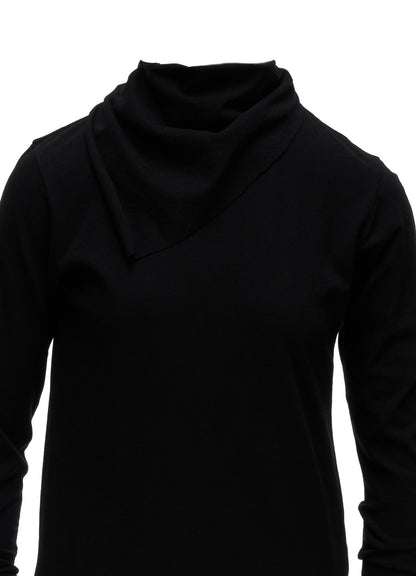 HARD TWISTED JERSEY COLLAR SCARF T-SHIRT