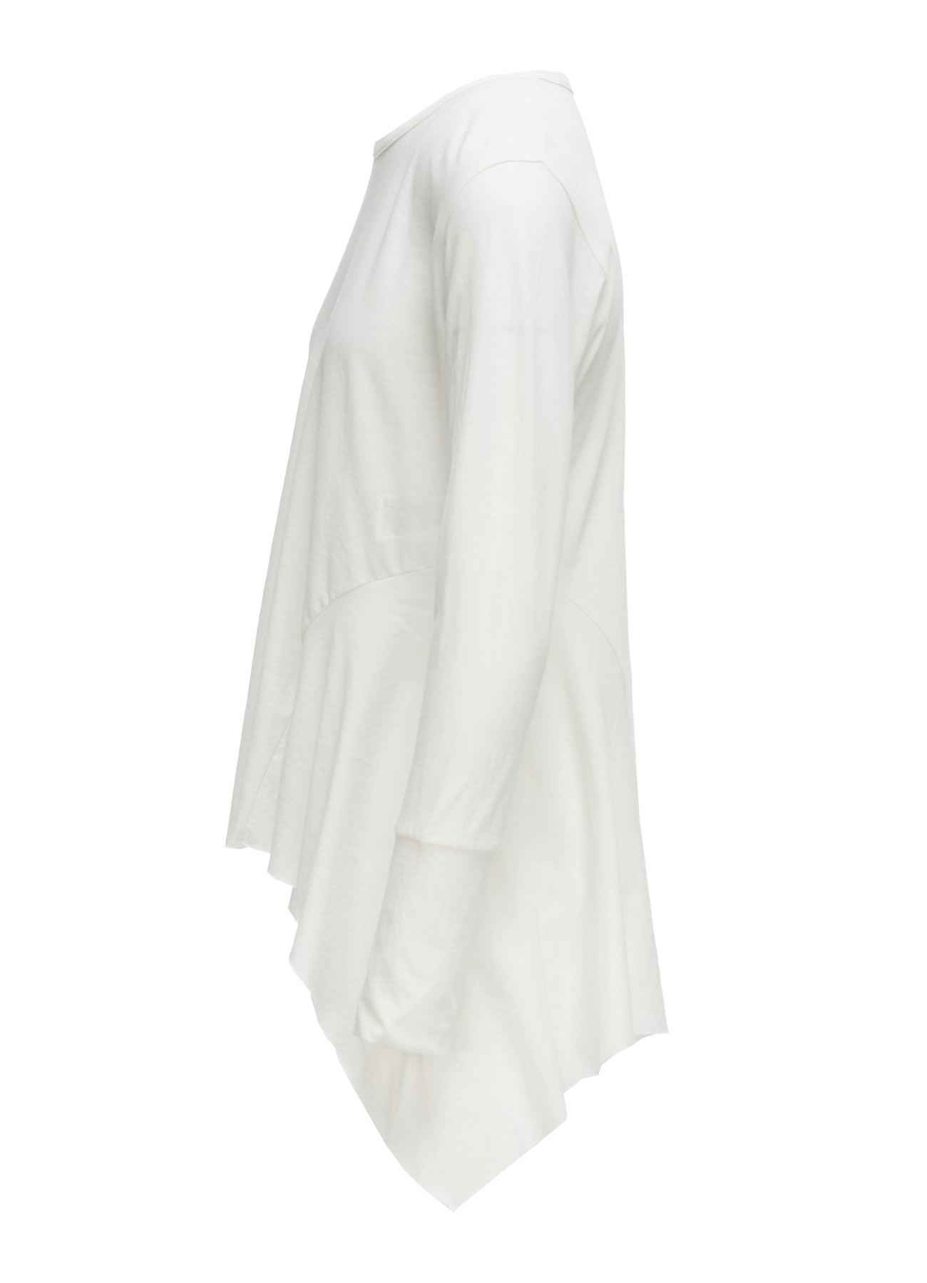 HARD TWISTED JERSEY SIDE DRAPE T-SHIRT