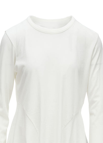 HARD TWISTED JERSEY SIDE DRAPE T-SHIRT