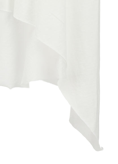 HARD TWISTED JERSEY SIDE DRAPE T-SHIRT