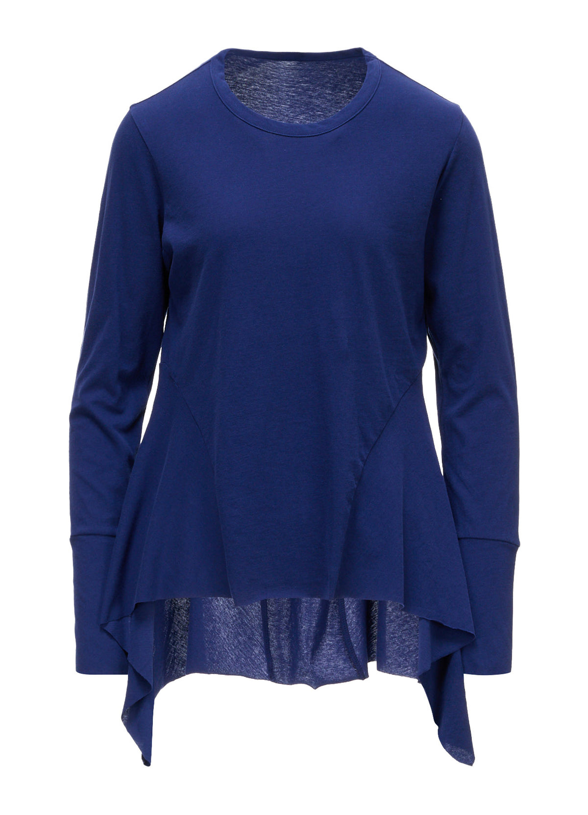 HARD TWISTED JERSEY SIDE DRAPE T-SHIRT