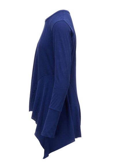 HARD TWISTED JERSEY SIDE DRAPE T-SHIRT