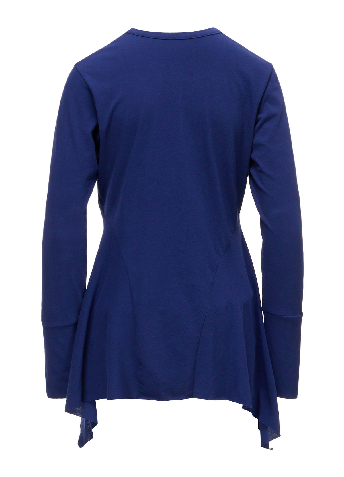 HARD TWISTED JERSEY SIDE DRAPE T-SHIRT