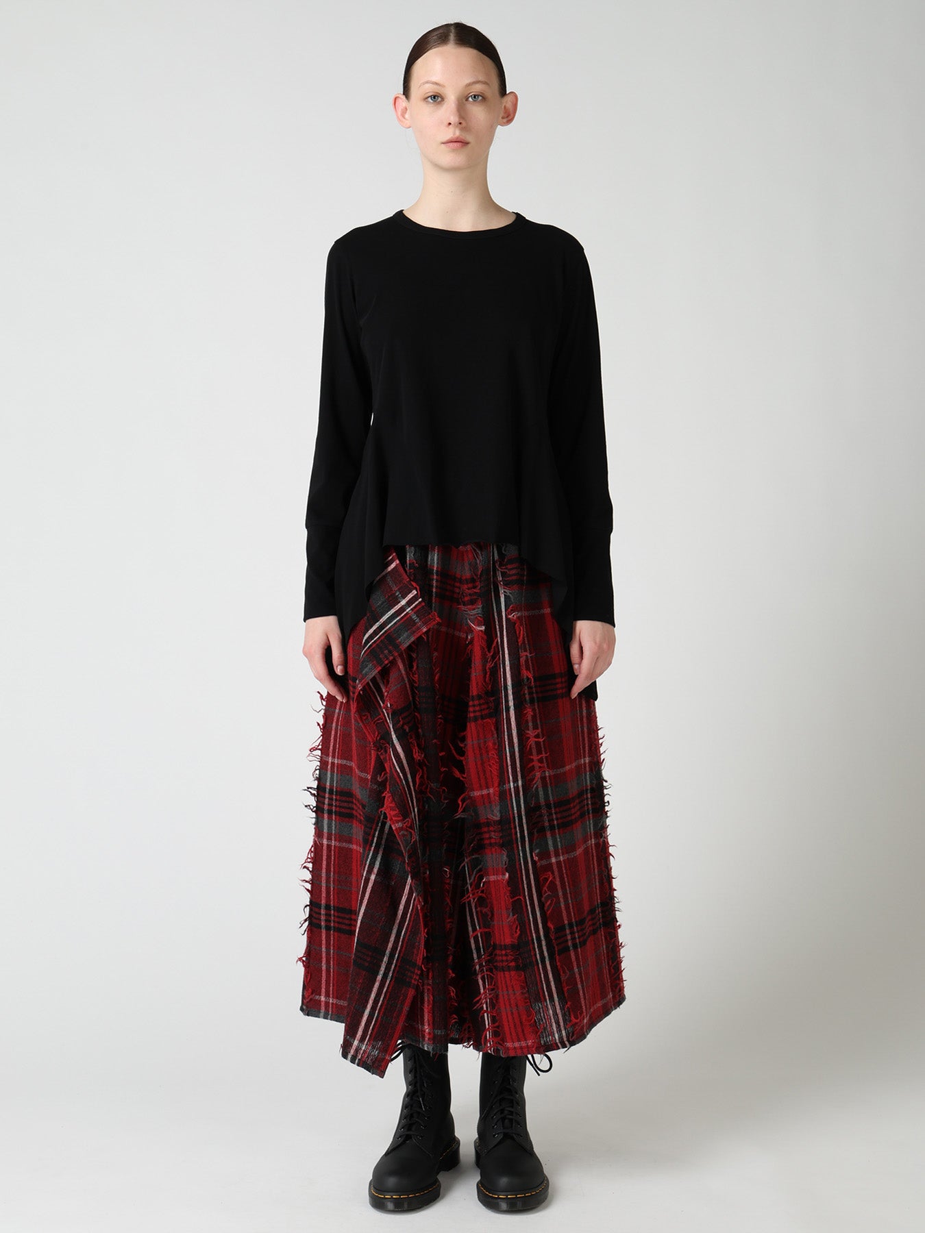 HARD TWISTED JERSEY SIDE DRAPE T-SHIRT – THE SHOP YOHJI YAMAMOTO