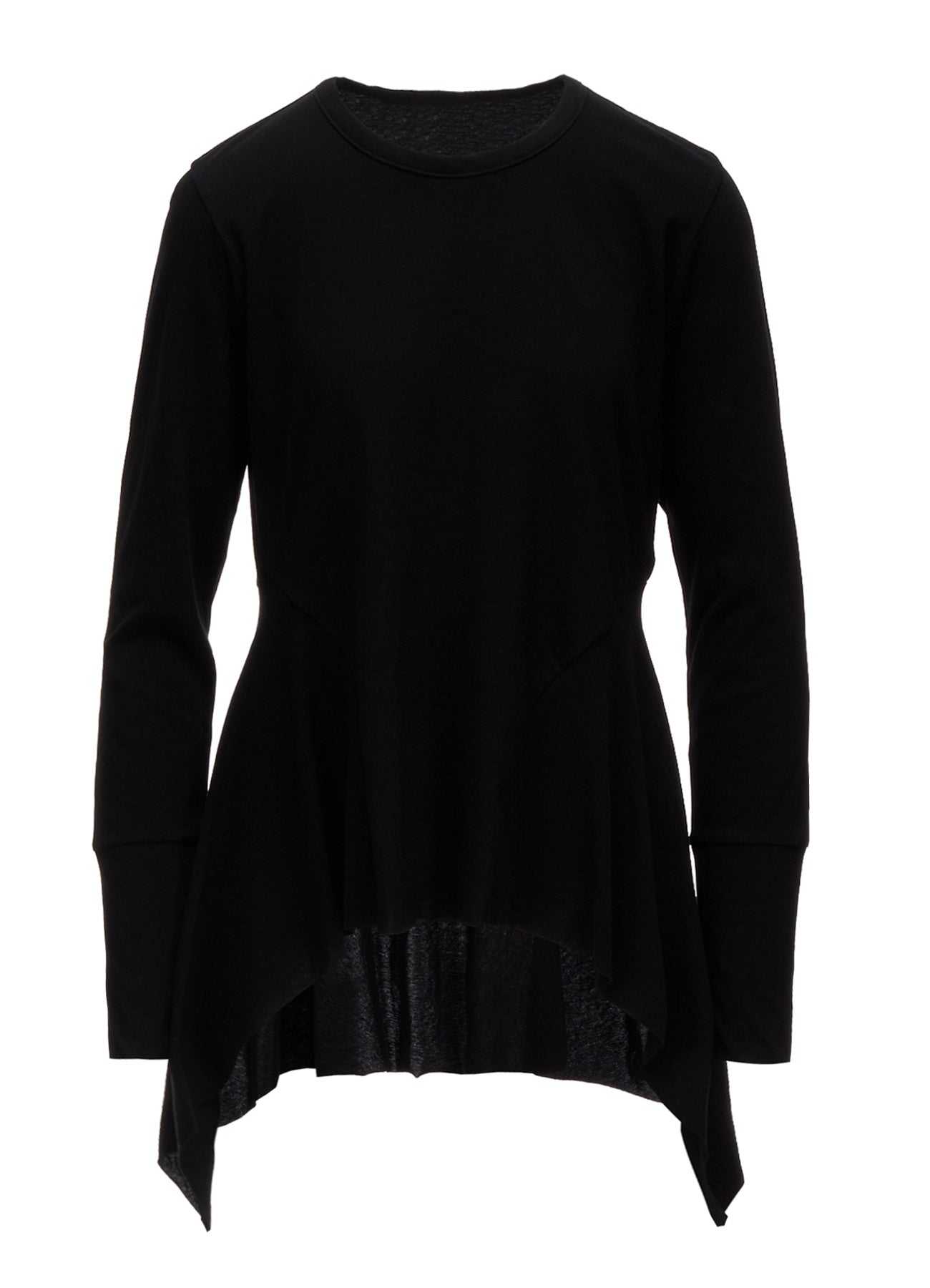 HARD TWISTED JERSEY SIDE DRAPE T-SHIRT