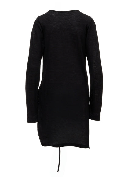 WOOL/SILK CREPE DRAPE SIDE DRAPE T-SHIRT