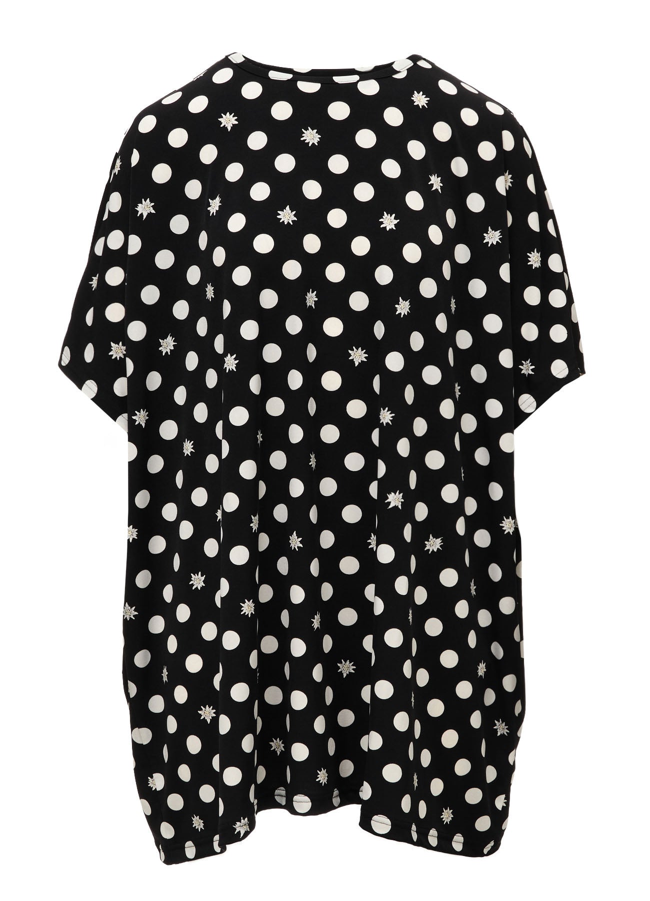 DOT FLOWER PRINT JERSEY OVERSIZED T-SHIRT