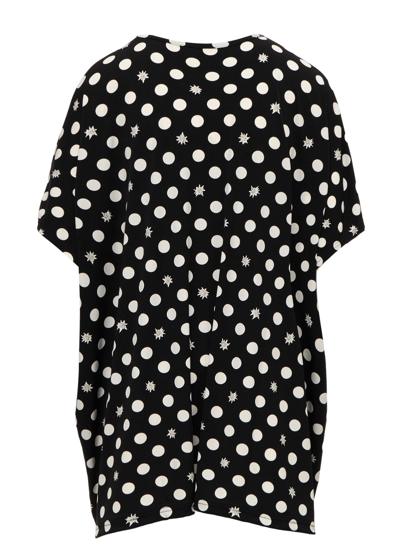 DOT FLOWER PRINT JERSEY OVERSIZED T-SHIRT