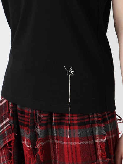 COTTON JERSEY Y'S STITCH T-SHIRT