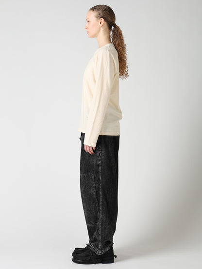 COTTON JERSEY Y'S STITCH LONG SLEEVE T-SHIRT