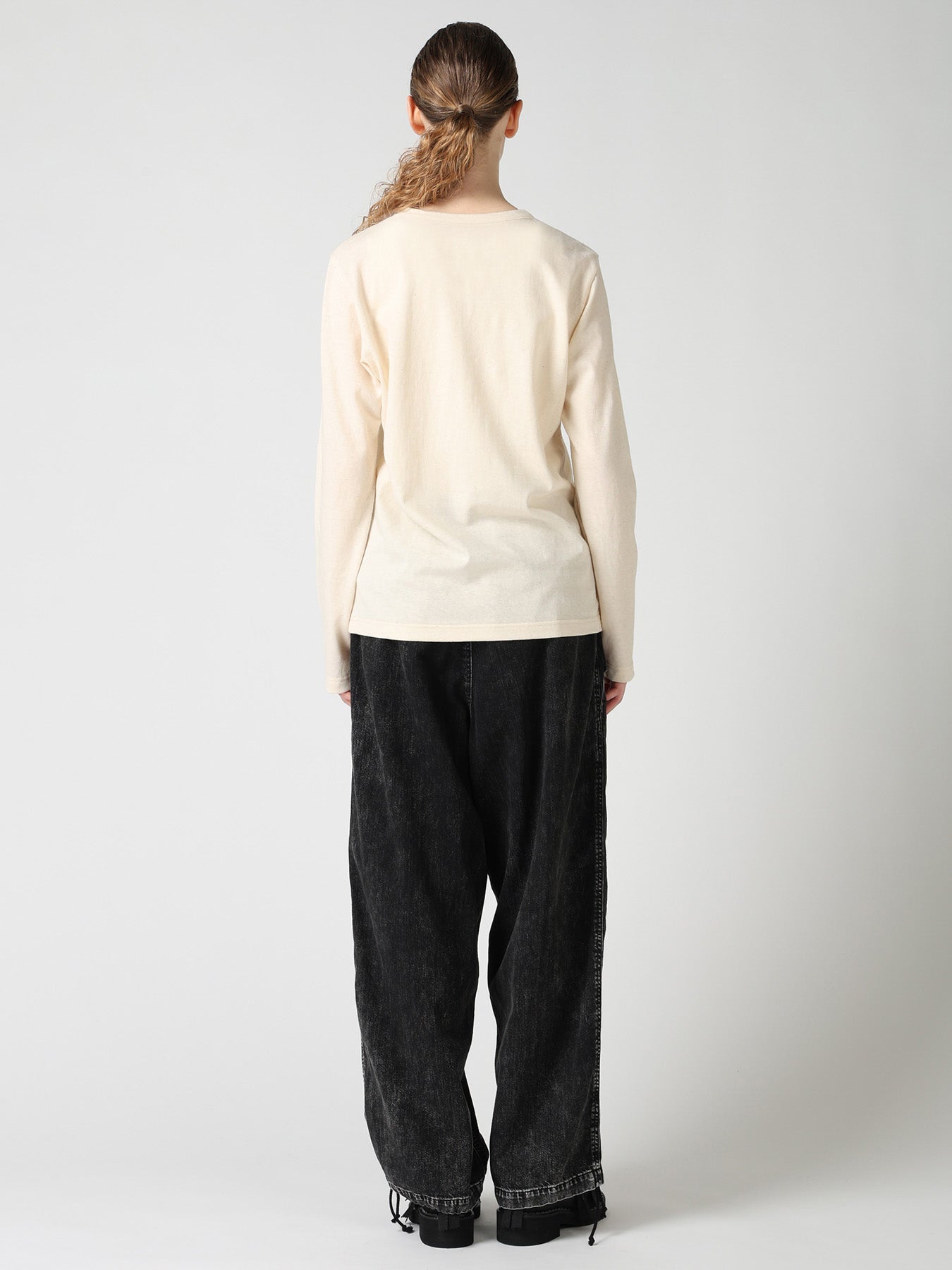 COTTON JERSEY Y'S STITCH LONG SLEEVE T-SHIRT
