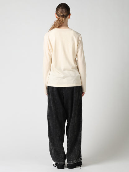 COTTON JERSEY Y'S STITCH LONG SLEEVE T-SHIRT