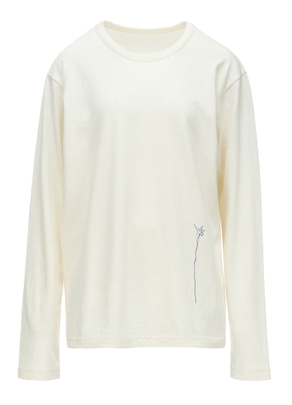 COTTON JERSEY Y'S STITCH BIG LONG SLEEVE T-SHIRT