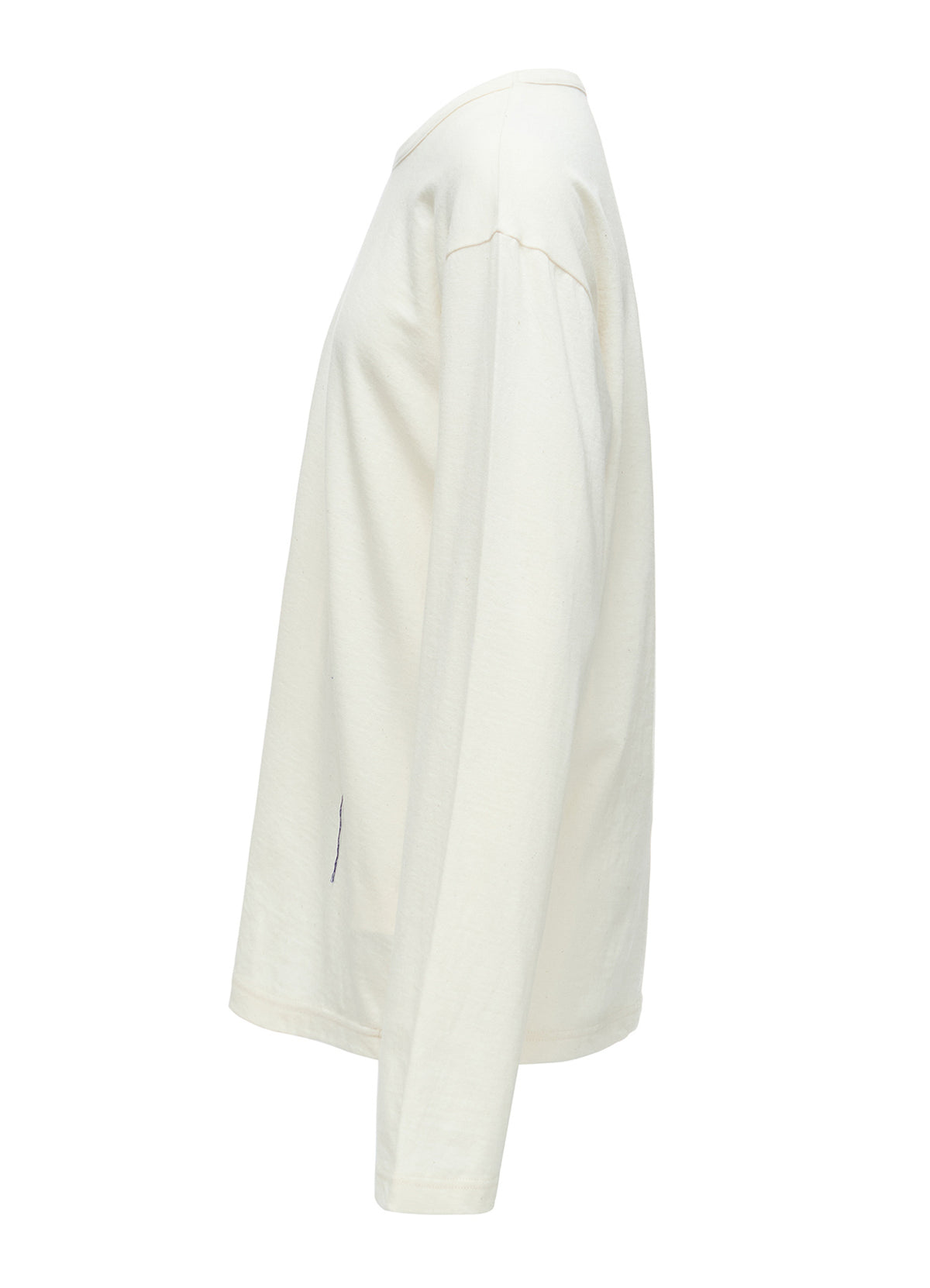 COTTON JERSEY Y'S STITCH BIG LONG SLEEVE T-SHIRT
