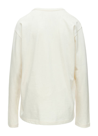 COTTON JERSEY Y'S STITCH BIG LONG SLEEVE T-SHIRT