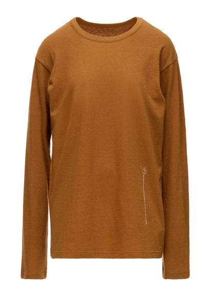COTTON JERSEY Y'S STITCH BIG LONG SLEEVE T-SHIRT