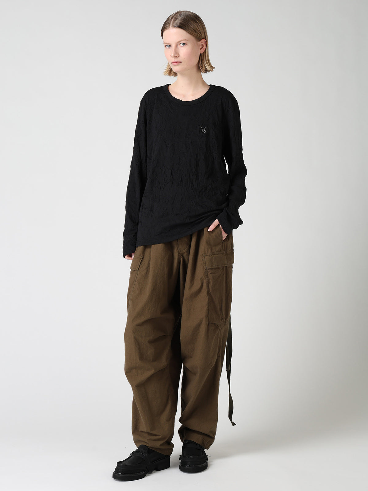 COTTON JERSEY Y'S STITCH LONG SLEEVE T-SHIRT