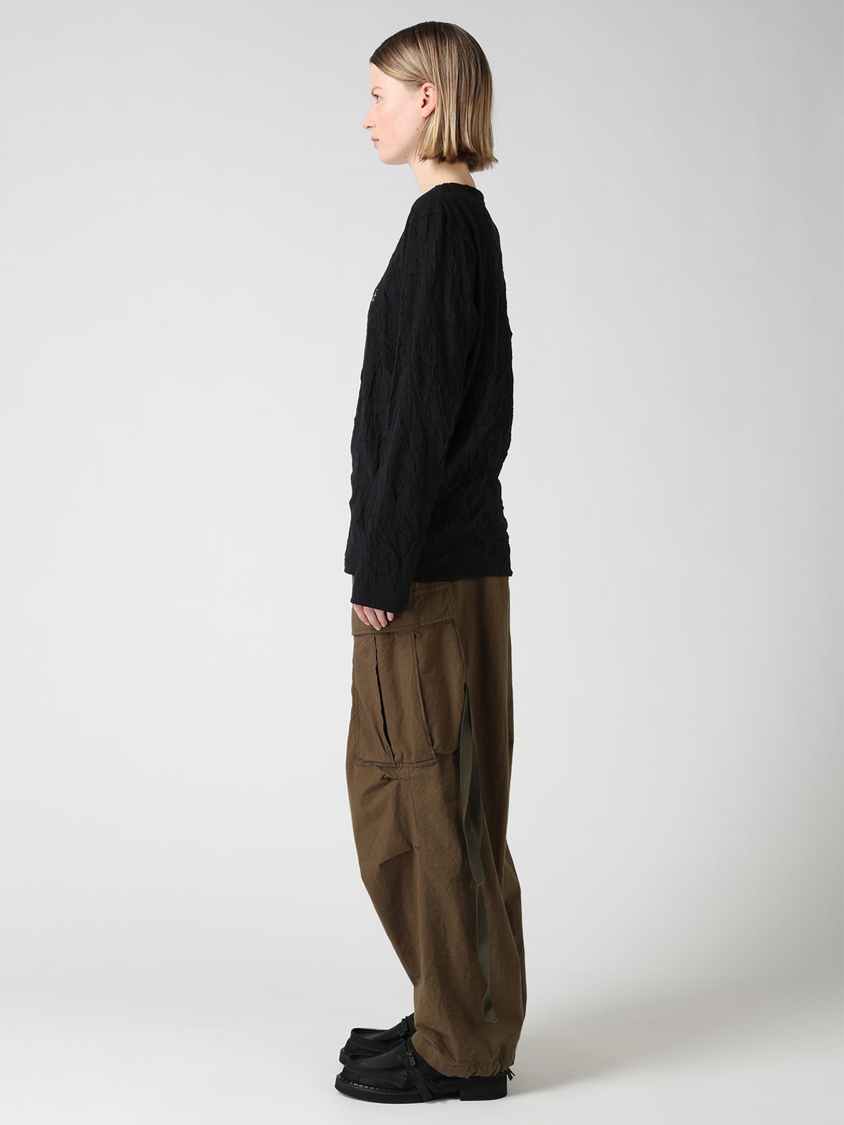 COTTON JERSEY Y'S STITCH LONG SLEEVE T-SHIRT