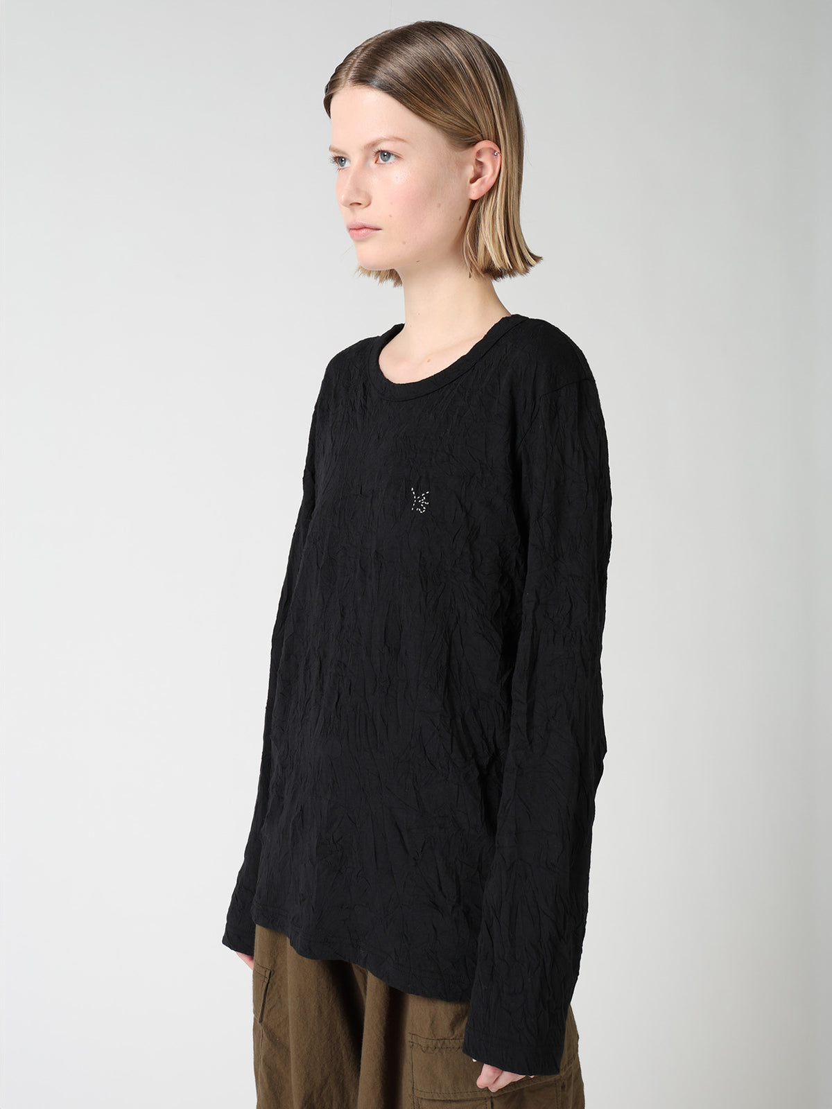 COTTON JERSEY Y'S STITCH LONG SLEEVE T-SHIRT