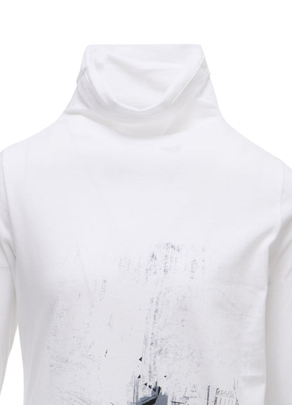 ATELIER PIGMENT PRINTED BOTTLE NECK T-SHIRT