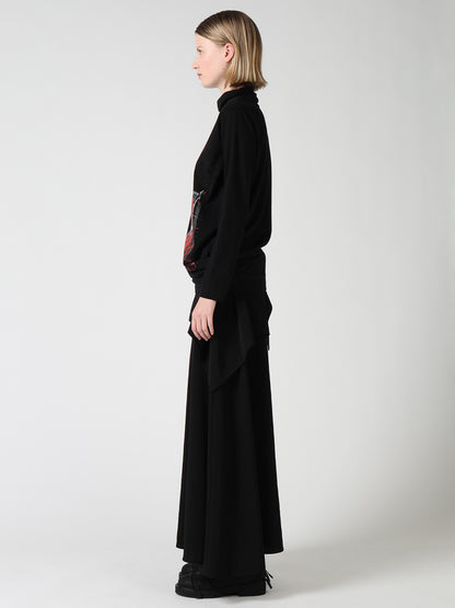ATELIER PIGMENT PRINTED BOTTLE NECK T-SHIRT