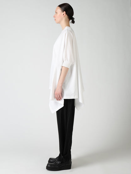 ATELIER PIGMENT PRINTED ASYMMETRIC DOLMAN SLEEVE T-SHIRT