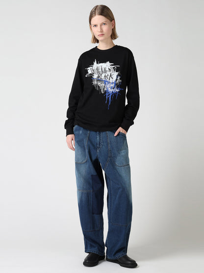 6.5OZ JERSEY MESSAGE PRINT LONG SLEEVE T-SHIRT A
