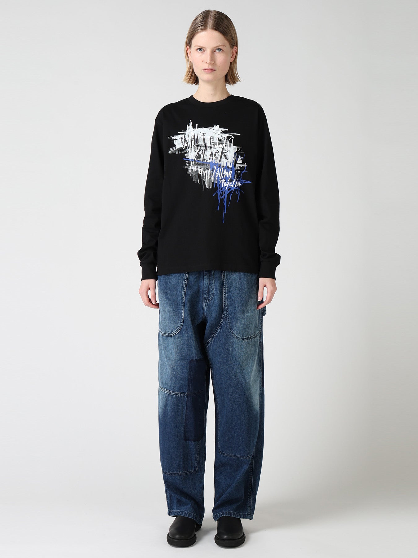 6.5OZ JERSEY MESSAGE PRINT LONG SLEEVE T-SHIRT A