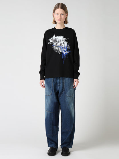 6.5OZ JERSEY MESSAGE PRINT LONG SLEEVE T-SHIRT A