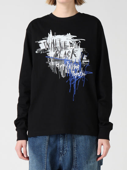 6.5OZ JERSEY MESSAGE PRINT LONG SLEEVE T-SHIRT A