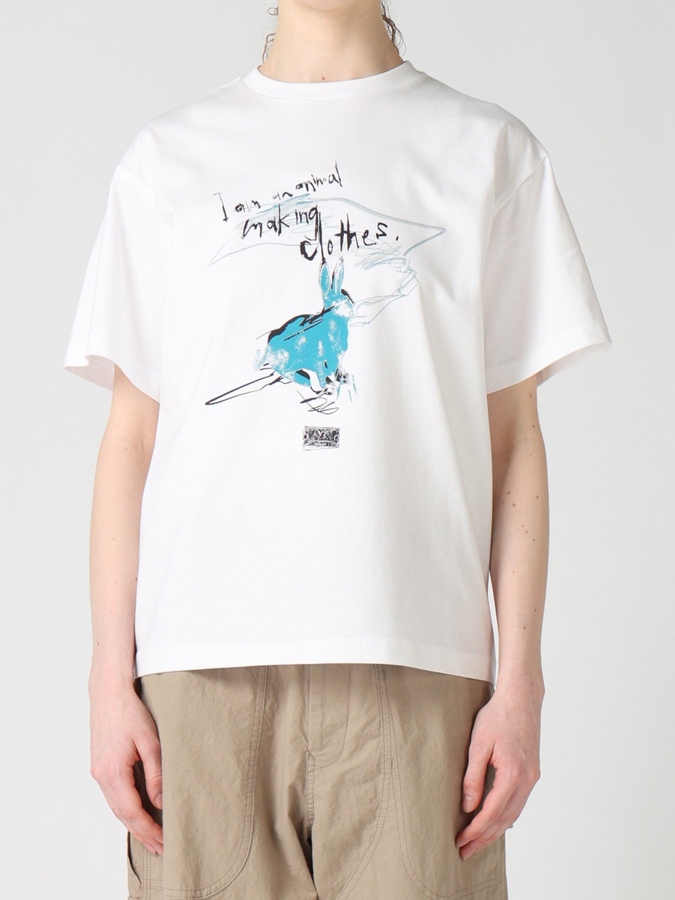 6.5 OZ JERSEY RABBIT PRINT T-SHIRT