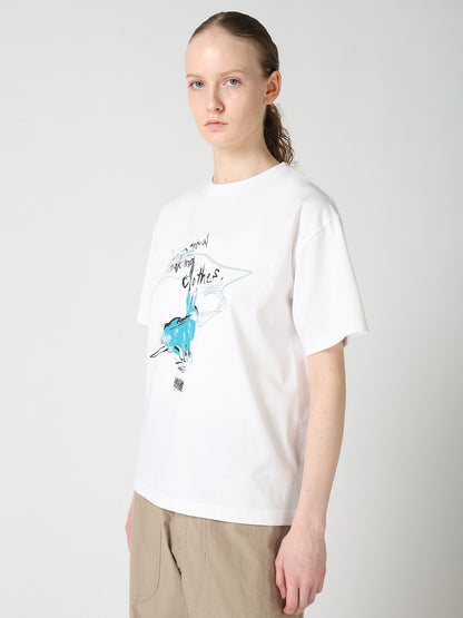 6.5 OZ JERSEY RABBIT PRINT T-SHIRT