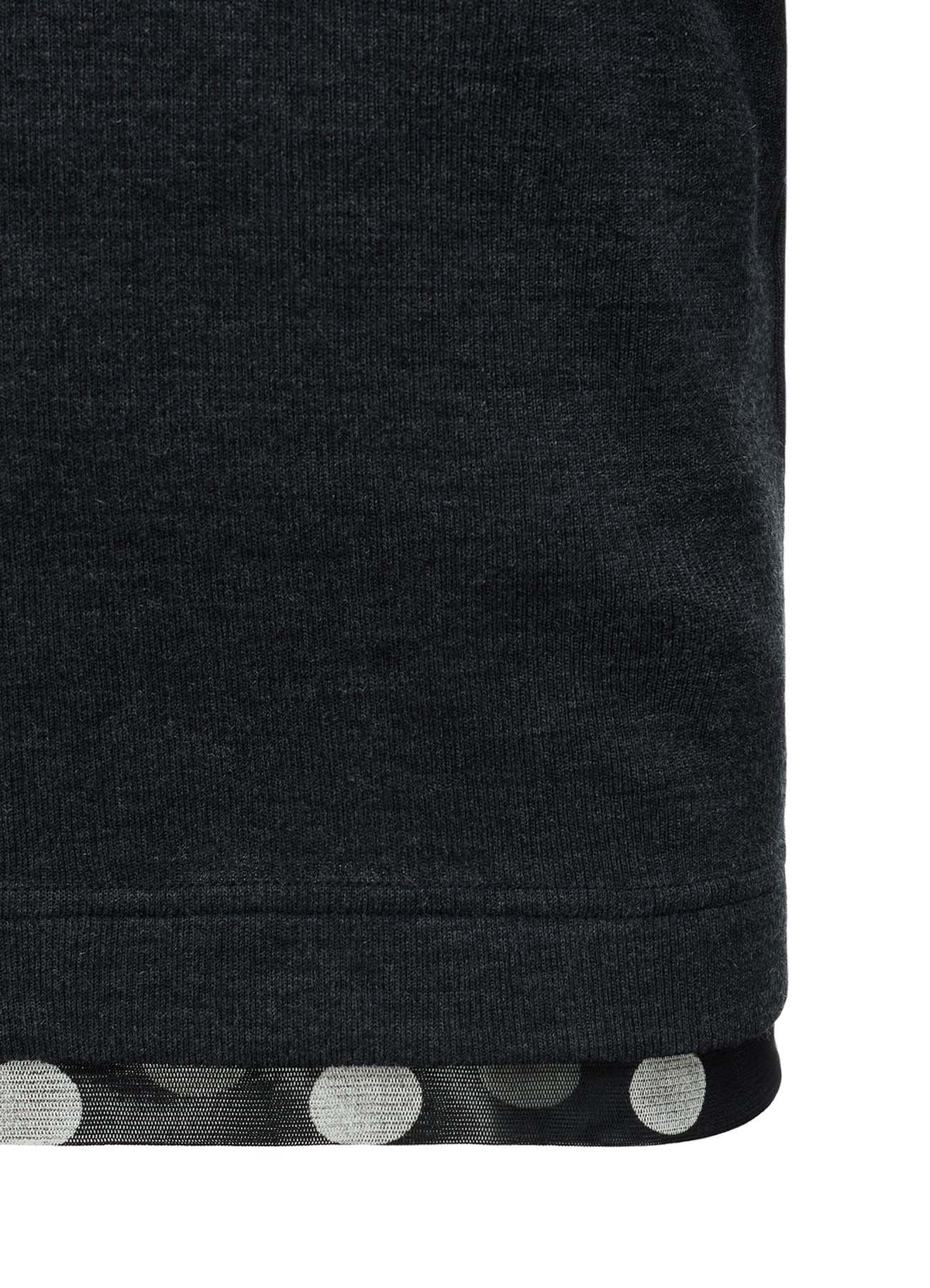 DOT PRINT TULLE ROUND NECK T-SHIRT