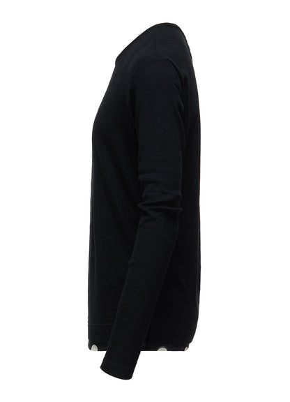 DOT PRINT TULLE ROUND NECK T-SHIRT