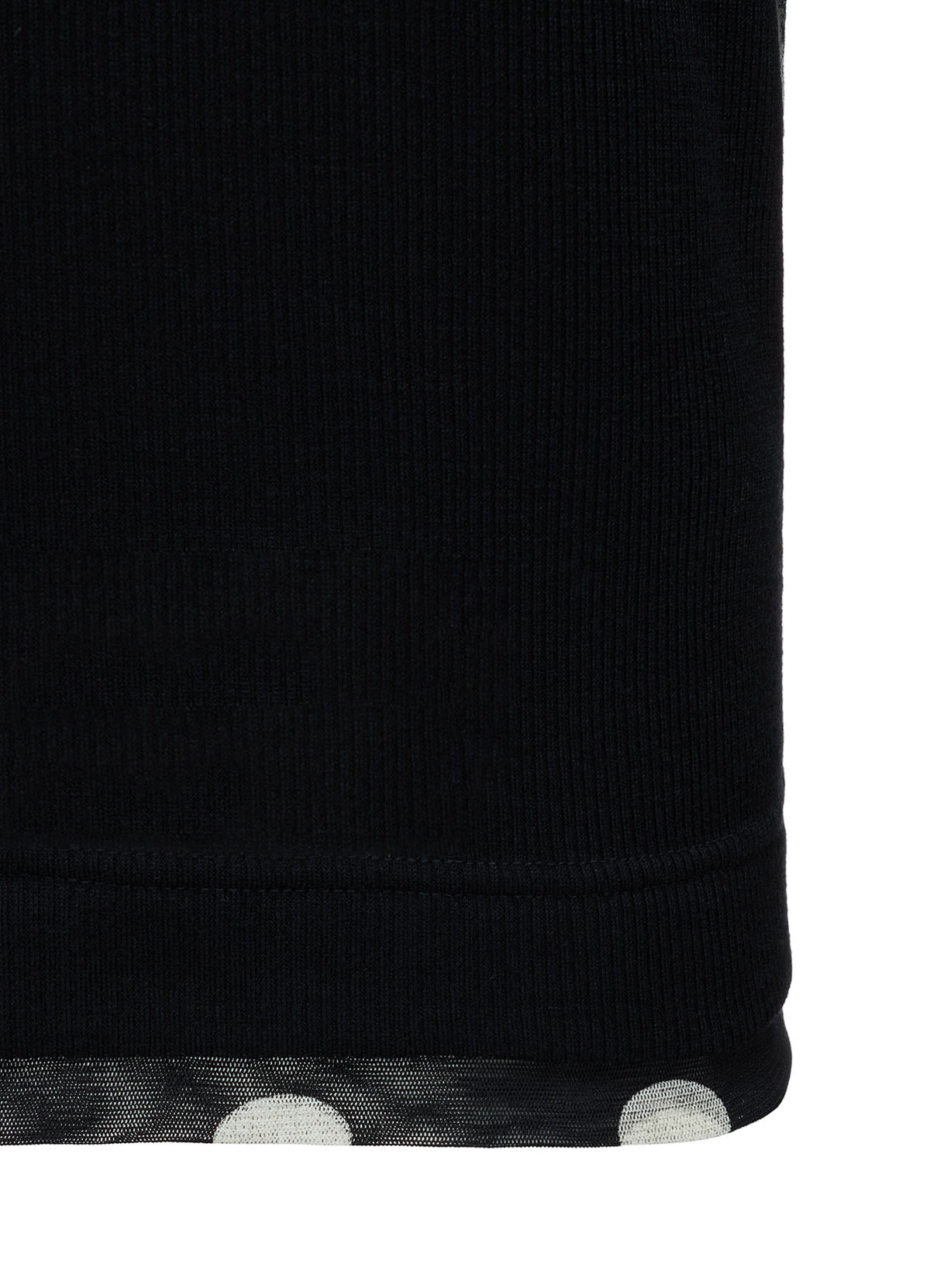 DOT PRINT TULLE ROUND NECK T-SHIRT