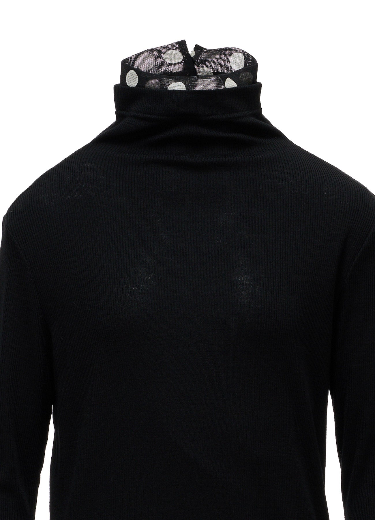 DOT PRINT TULLE HIGH NECK T-SHIRT
