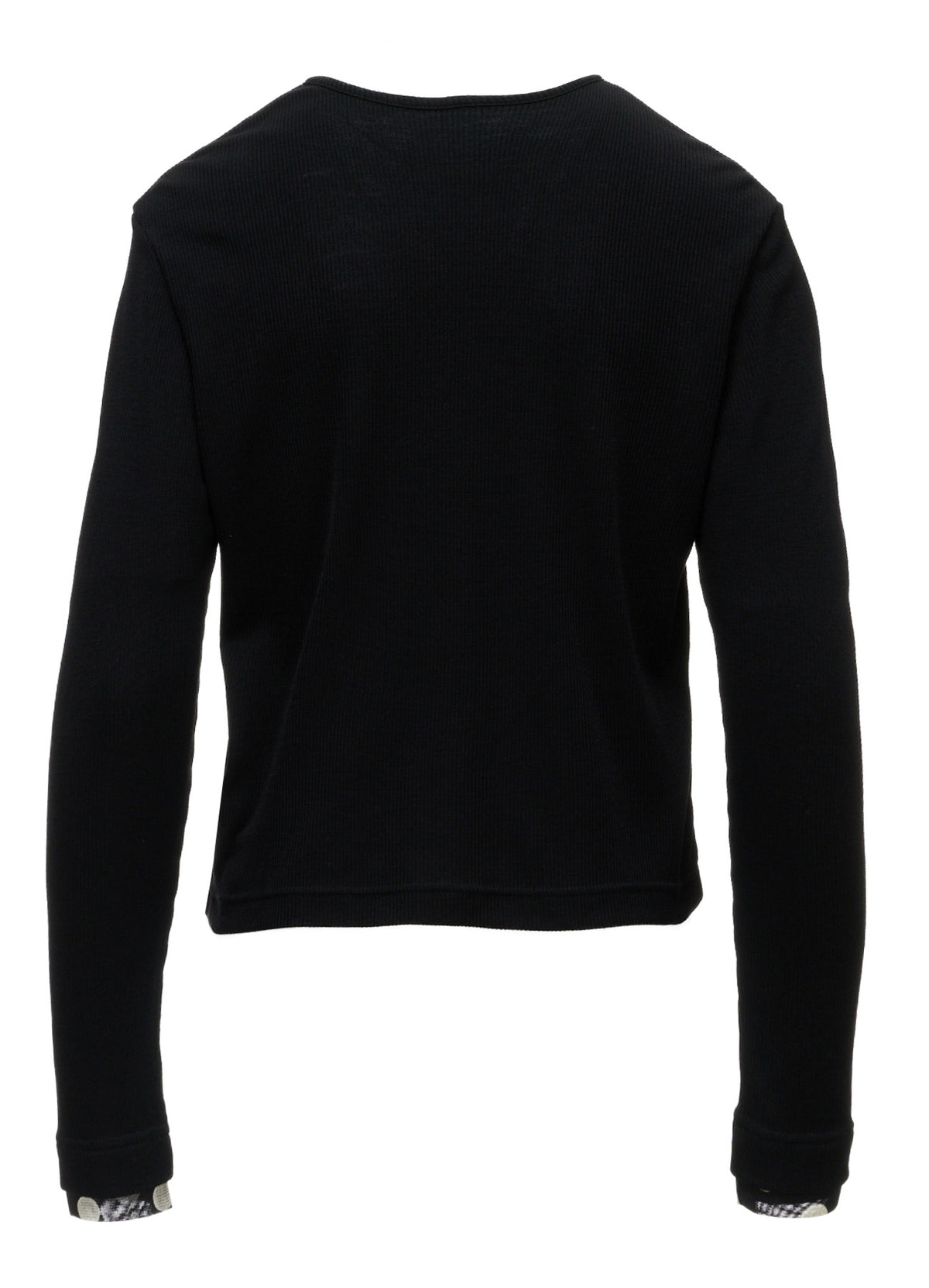 DOT PRINT TULLE ROUND NECK CARDIGAN