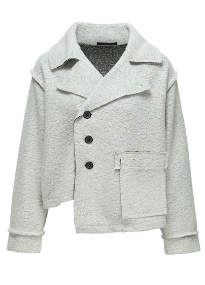 WOOL BLEND BOUCLÉ SHORT JACKET
