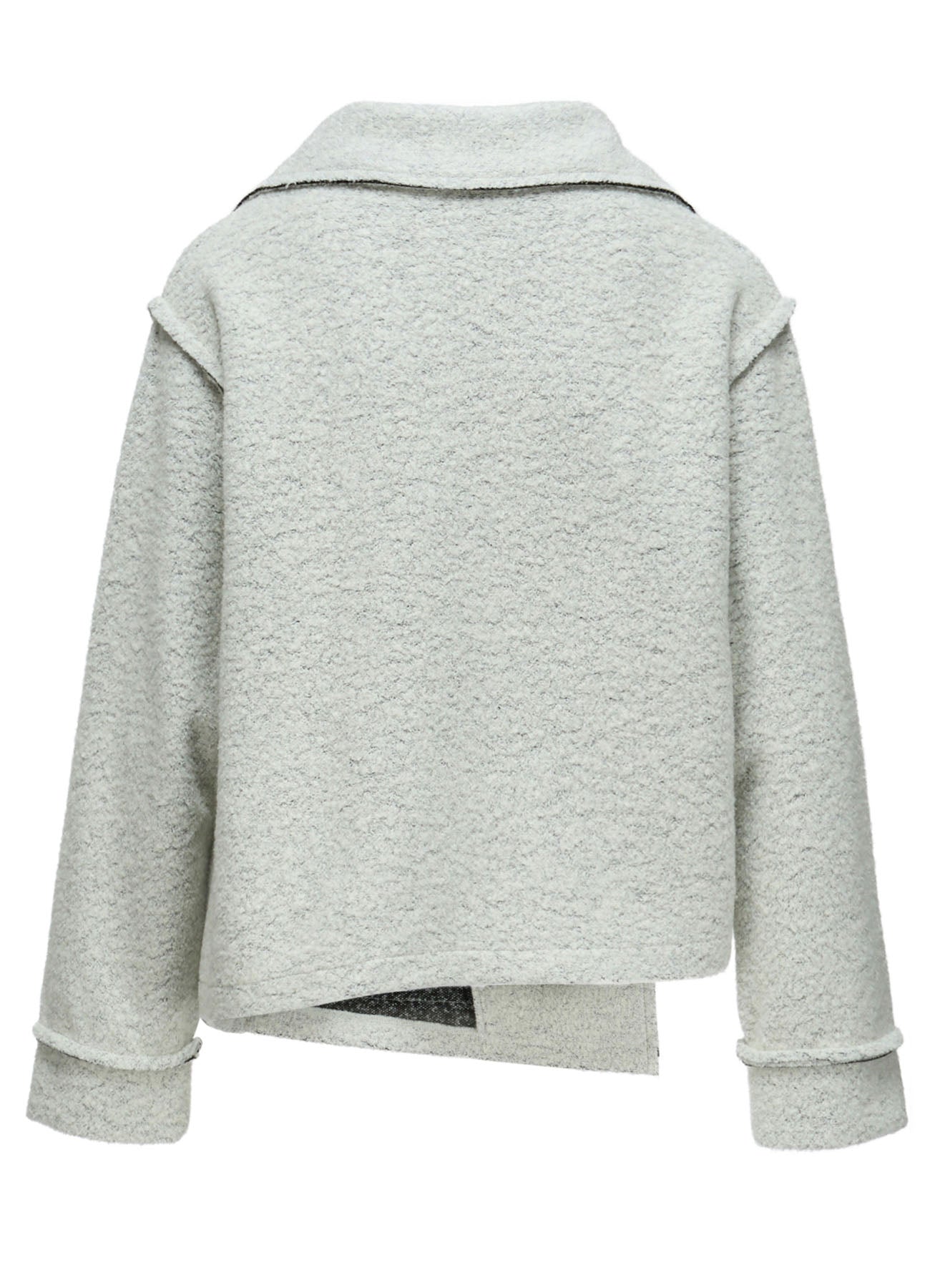 WOOL BLEND BOUCLÉ SHORT JACKET – THE SHOP YOHJI YAMAMOTO
