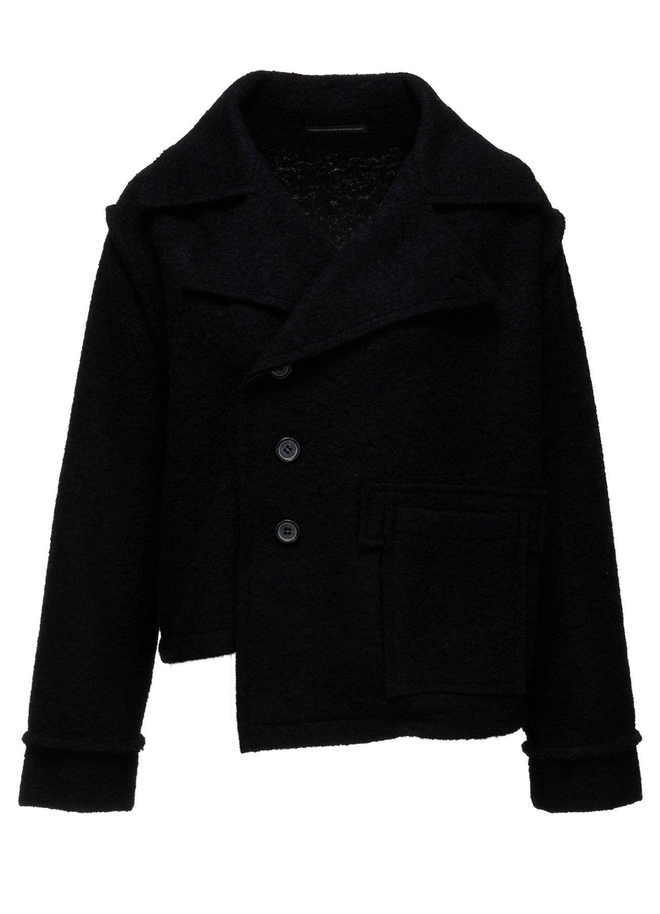 WOOL BLEND BOUCLÉ SHORT JACKET – THE SHOP YOHJI YAMAMOTO