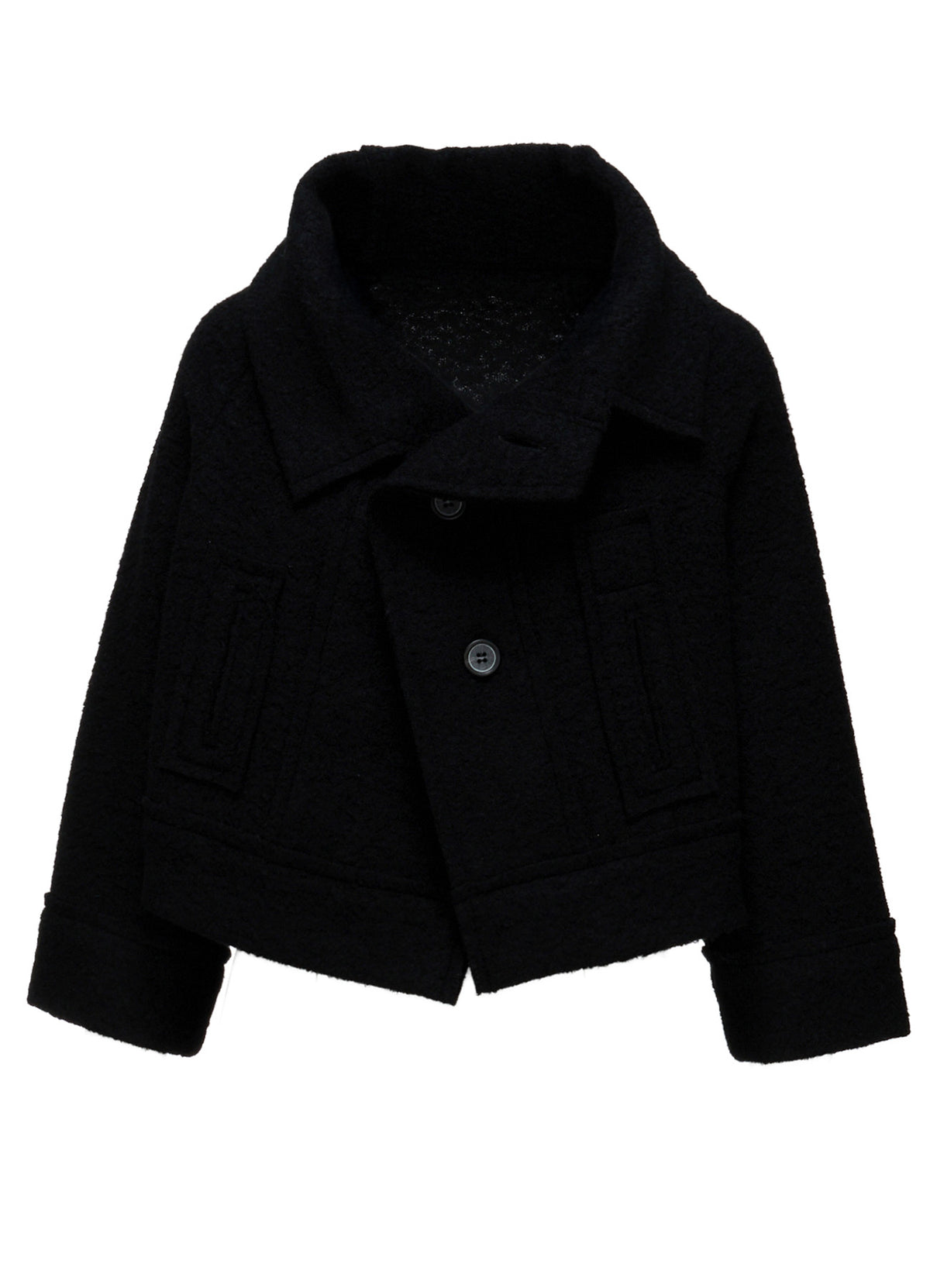 WOOL BLEND BOUCLÉ 3-BUTTON JACKET